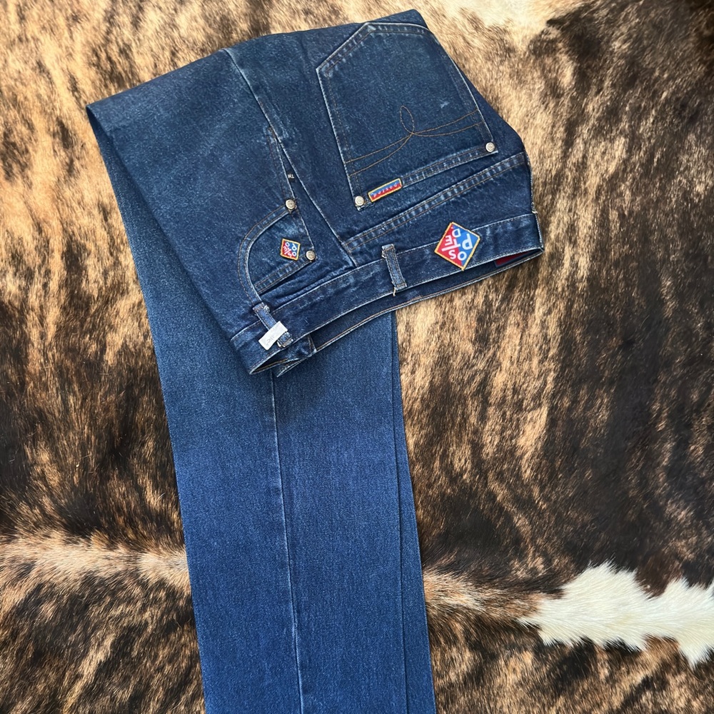 Vintage Posted brand jeans- size 9/10 still starched extra heavy from cleaners.